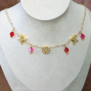 Handmade gold xo necklace